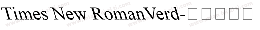 Times New RomanVerd字体转换